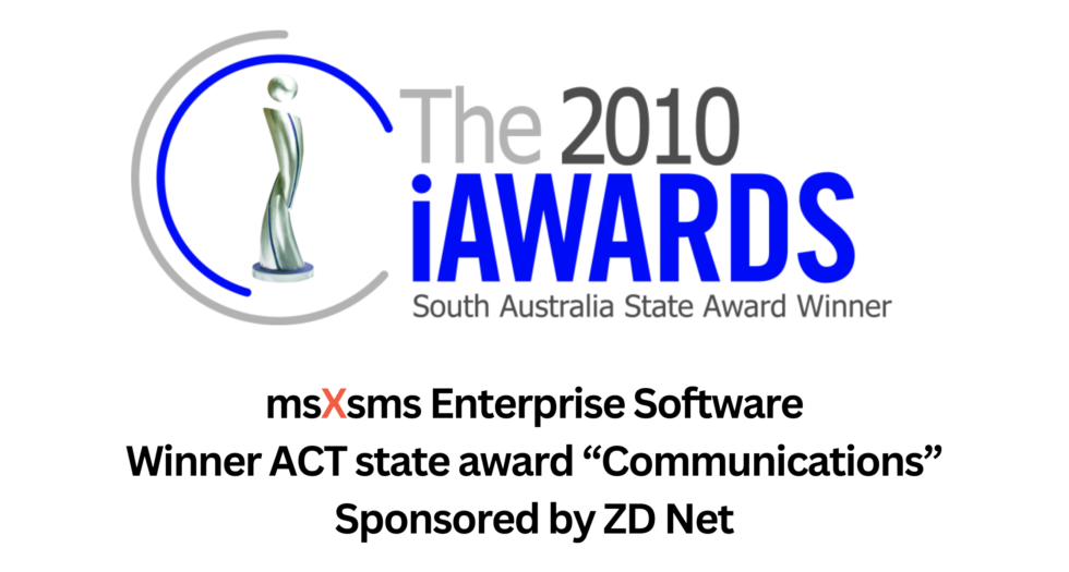 msXsms wins ACT state iAward for communications